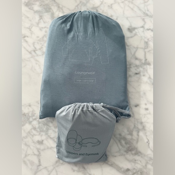 Emirates Business Class Loungewear Pajama Set in Blue Gray size L / XL